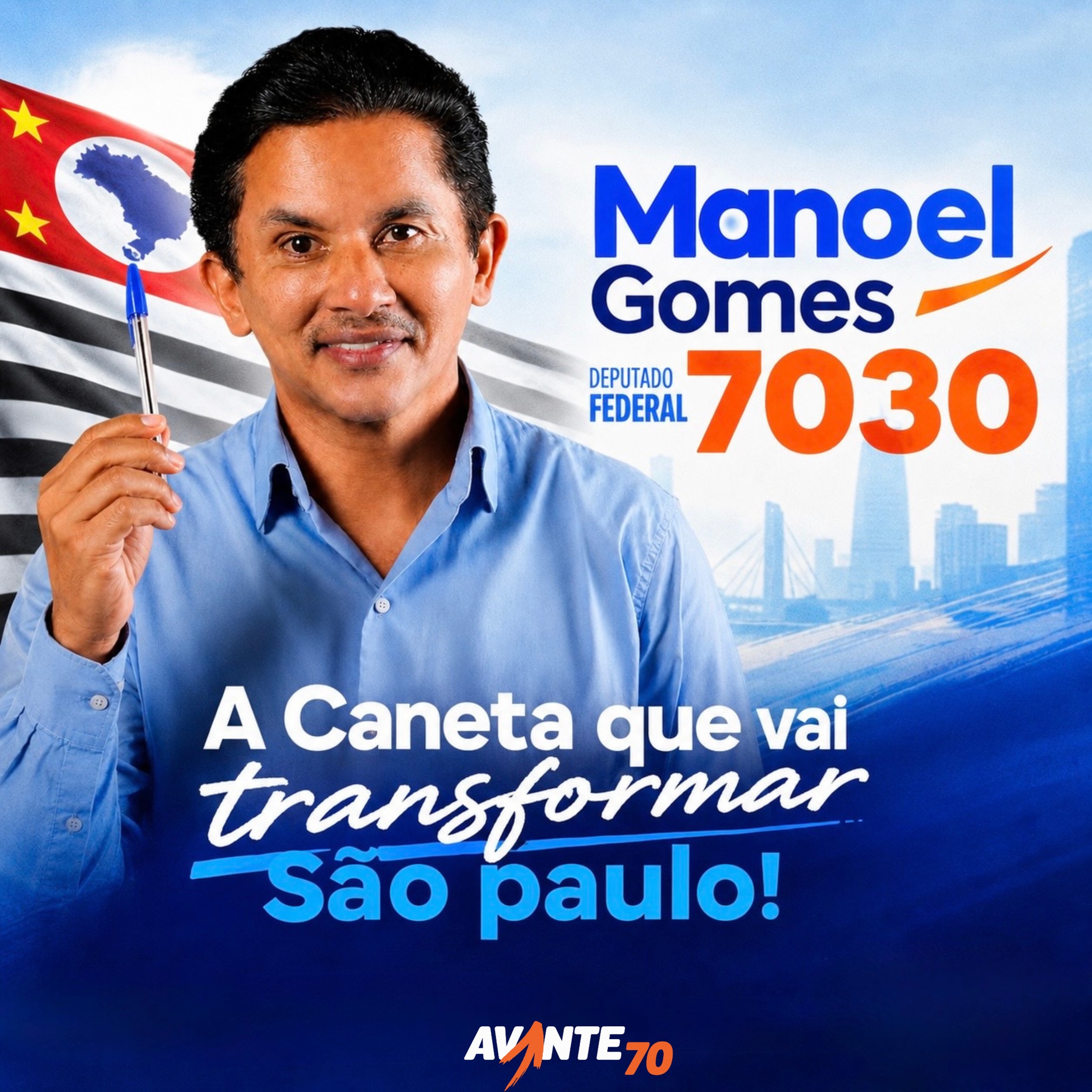 Peça de campanha de Manoel Gomes
